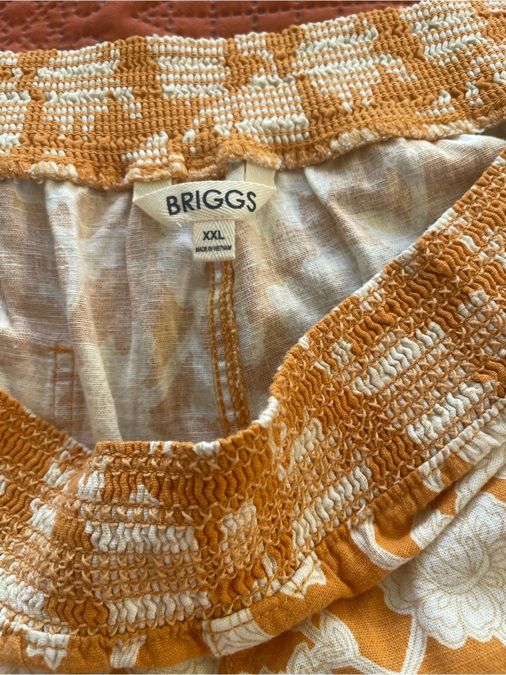 Briggs New York Mustard Floral High-Waist Shorts - Picture 2 of 3